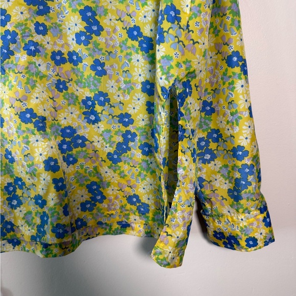 Vintage 70s Skyr by Scandia Trading Co Nylon Floral Button Down Shirt Men’s M - Picture 6 of 6